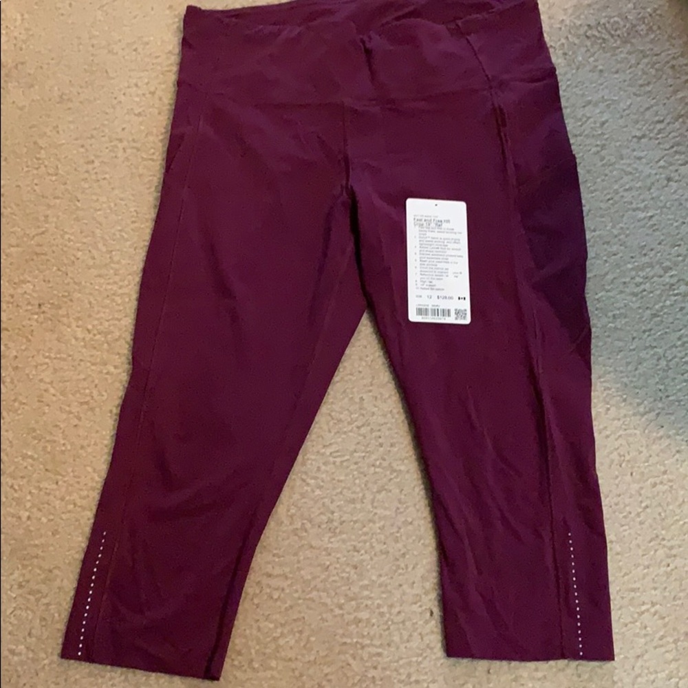 Lululemon fast and free 19inch crop